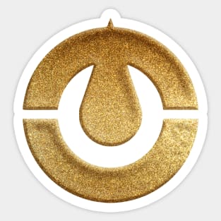 Kochi Prefecture Symbol in Gold Faux Sticker